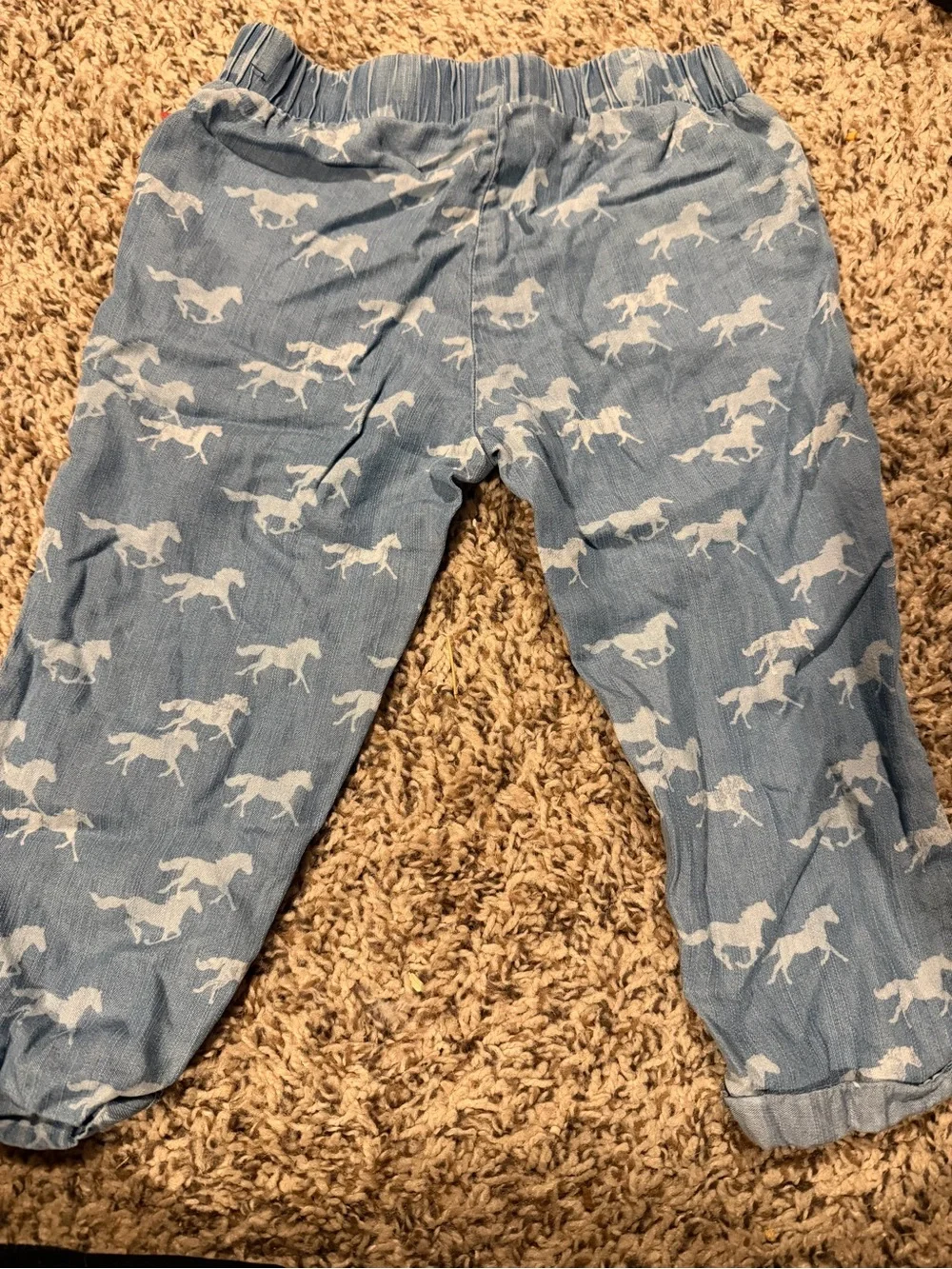Gymboree Light Blue Horse-Print Jogger Pants